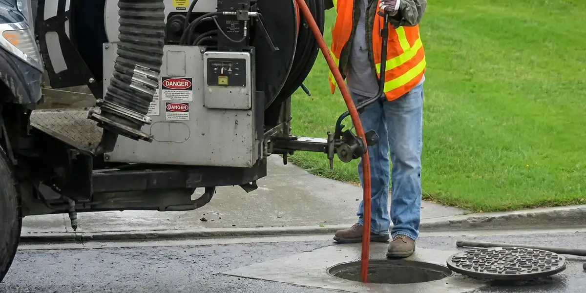 sewage clean up professionals using industrial equipment to remove contaminated wastewater in Philadelphia, PA