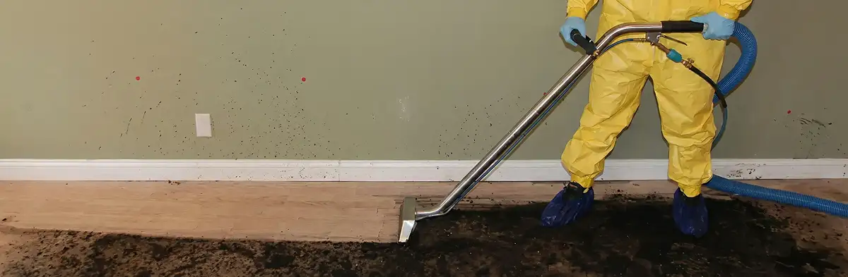 sewage removal service performing deep cleaning and extraction of sewage from an indoor area in Philadelphia, PA