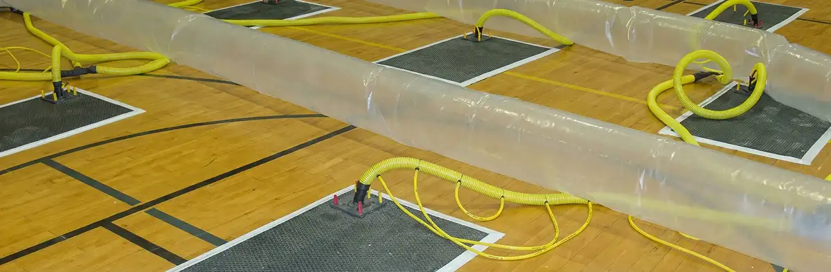 water clean up drying system set up to remove moisture and prevent further damage in Philadelphia, PA